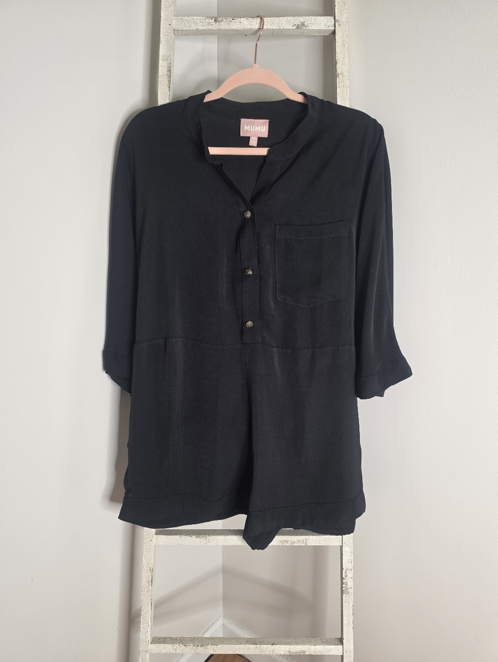 Show Me Your mumu Women's Medium Horton Romper Black